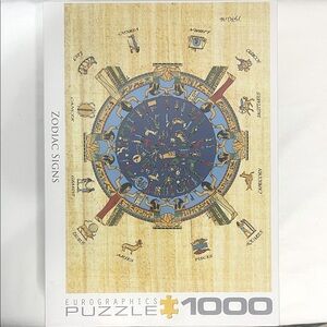 Eurographics Puzzle Zodiac Signs - 1000 Pieces - Blue and Gold NWT